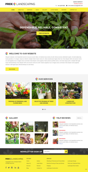 Landing Page Design by pb for Pride Landscaping | Design: #15304752