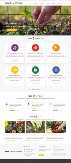 Landing Page Design by pb for Pride Landscaping | Design: #15304754