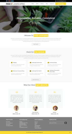 Landing Page Design by pb for Pride Landscaping | Design: #15304755