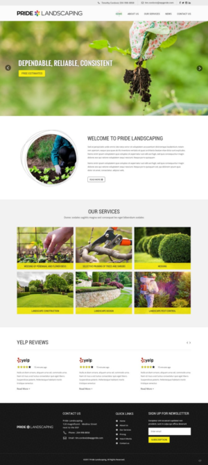 Landing Page Design by pb for Pride Landscaping | Design: #15306169