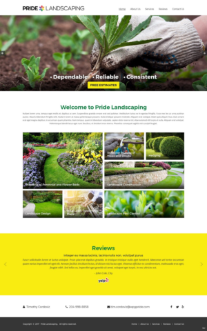 Landing Page Design by pb for Pride Landscaping | Design: #15306170