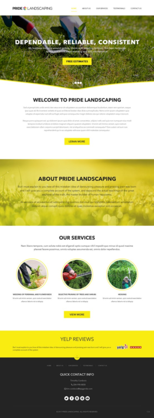 Landing Page Design by pb for Pride Landscaping | Design: #15306171