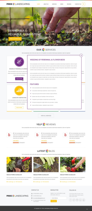 Landing Page Design by pb for Pride Landscaping | Design: #15319831