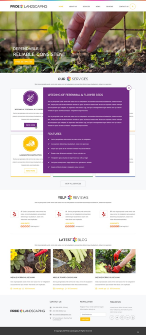 Landing Page Design by pb for Pride Landscaping | Design: #15319832