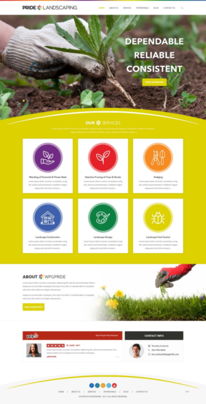 Landing Page Design by pb for Pride Landscaping | Design: #15319834