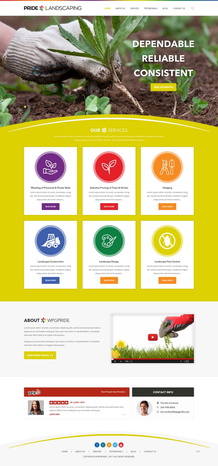 Design de Page d'Accueil par pb pour Pride Landscaping | Design #15351527