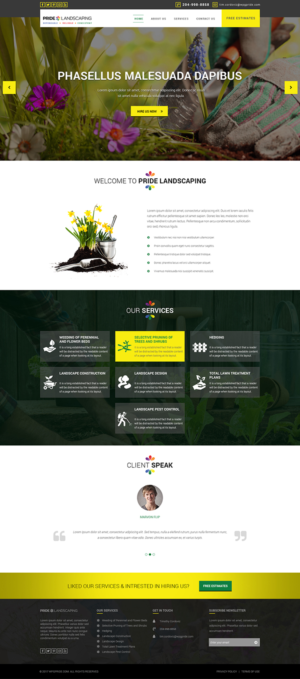 Landing Page Design by Abhinav Katiyar for Pride Landscaping | Design #15325610