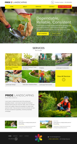 Landing Page Design by rightway for Pride Landscaping | Design: #15363314