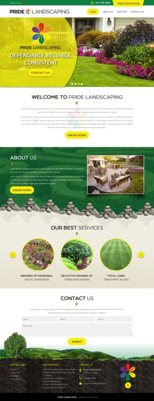 Landing Page Design by rightway for Pride Landscaping | Design: #15363315