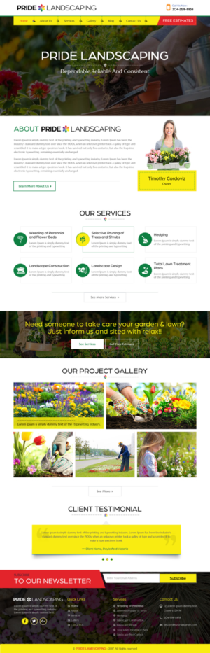 Landing Page Design by rightway for Pride Landscaping | Design: #15363316
