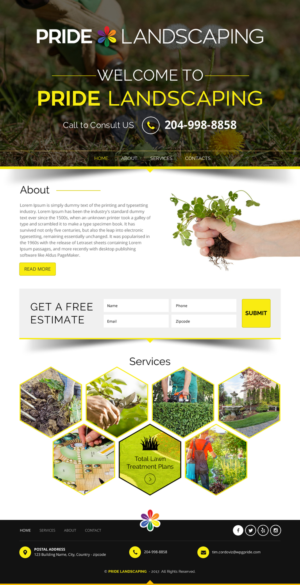 Landing Page Design by rightway for Pride Landscaping | Design: #15363318