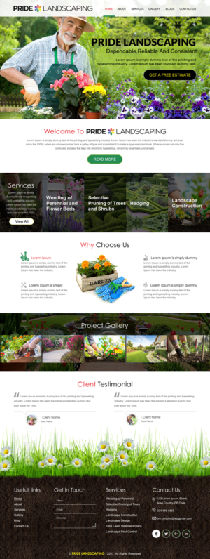 Landing Page Design by rightway for Pride Landscaping | Design: #15363319