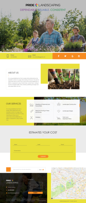 Landing Page Design by Dream Logo Design for Pride Landscaping | Design: #15306696