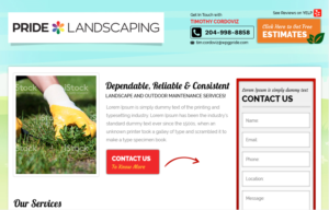 Design de Page d'Accueil par AJ3664 pour Pride Landscaping | Design : #15328431