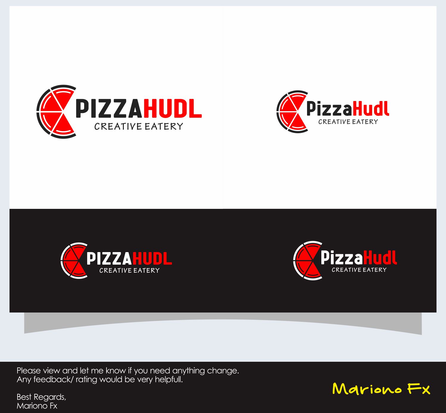 Logo Design by Mariono Fx for PizzaHudl | Design #15309237