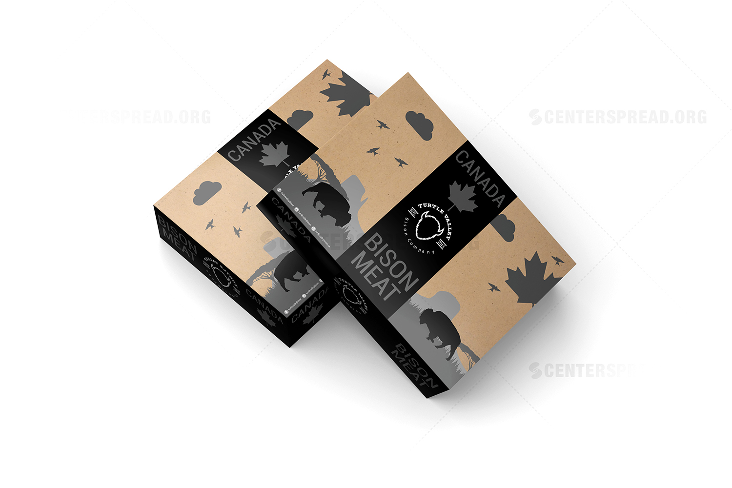 Packaging Design by CENTERSPREAD for Turtle Valley Bison Company | Design #15388716