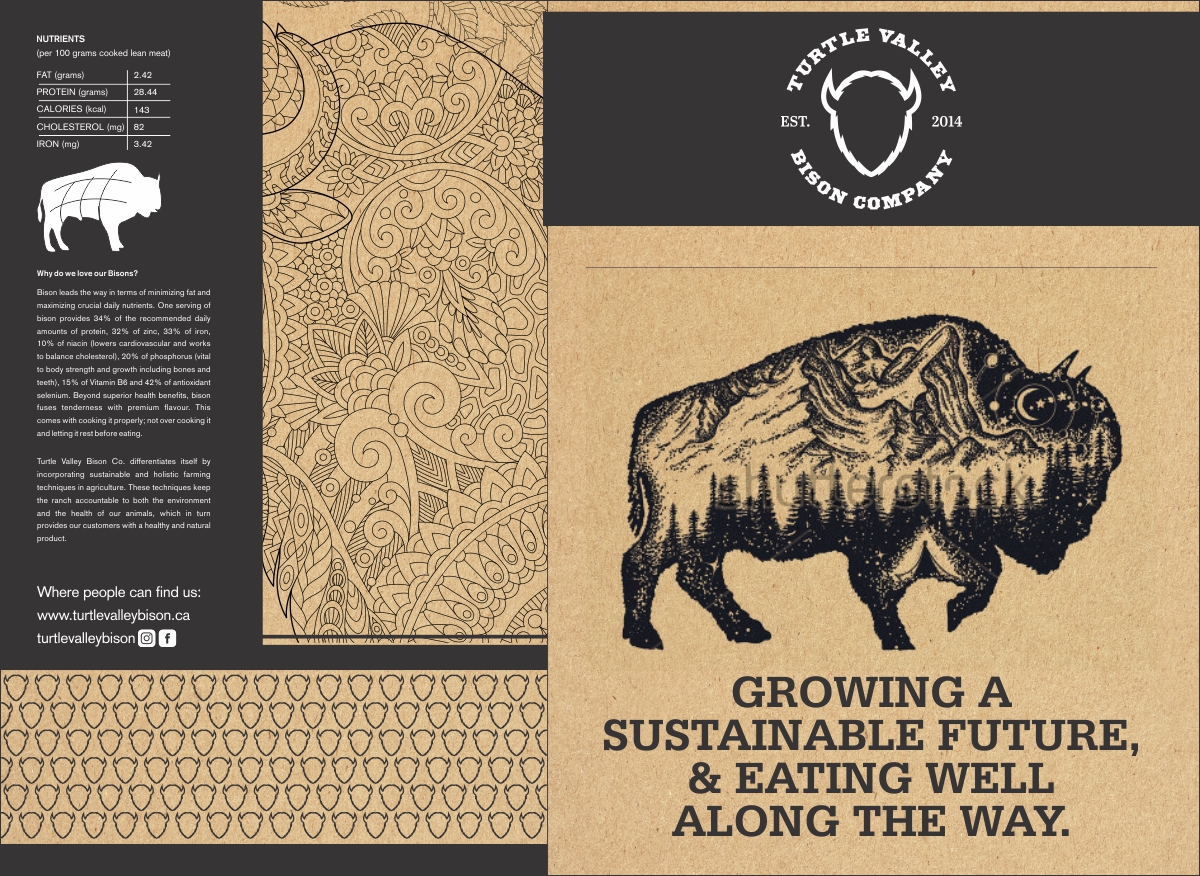 Packaging Design by Ramaling Belkote for Turtle Valley Bison Company | Design #15340381