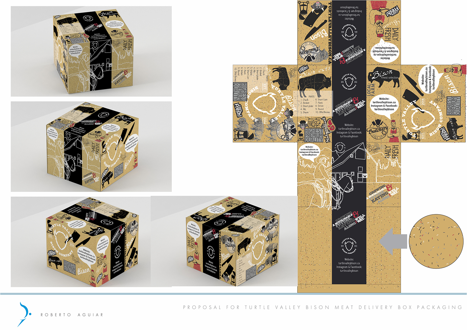 Design Emballage par RAguiar pour Turtle Valley Bison Company | Design #15381964