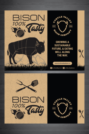 Design Emballage par Deziners Zone pour Turtle Valley Bison Company | Design : #15319918