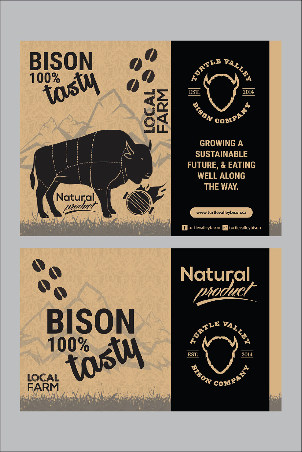 Packaging Design by Deziners Zone for Turtle Valley Bison Company | Design #15336624
