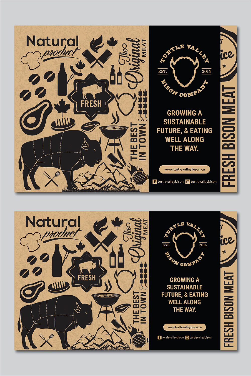 Packaging Design by Deziners Zone for Turtle Valley Bison Company | Design #15370977