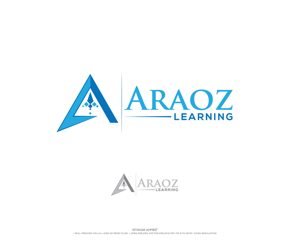 modern professional education logo design for araoz education logo psd