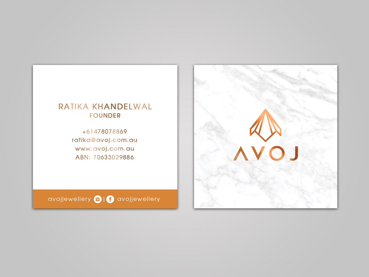 Business Card Design by Sandaruwan for AVOJ | Design #15439981