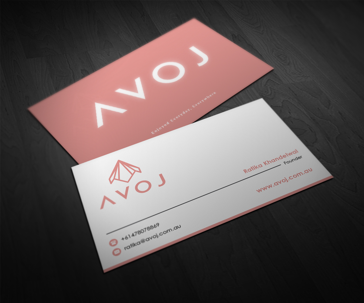 Business Card Design by Pointless Pixels India for AVOJ | Design #15345197