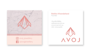 Business Card Design by JohnM. for AVOJ | Design: #15393640