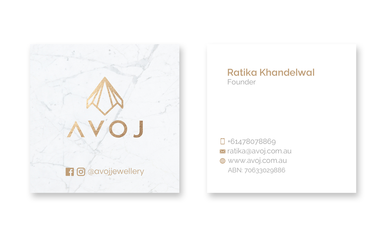 Business Card Design by JohnM. for AVOJ | Design #15463638