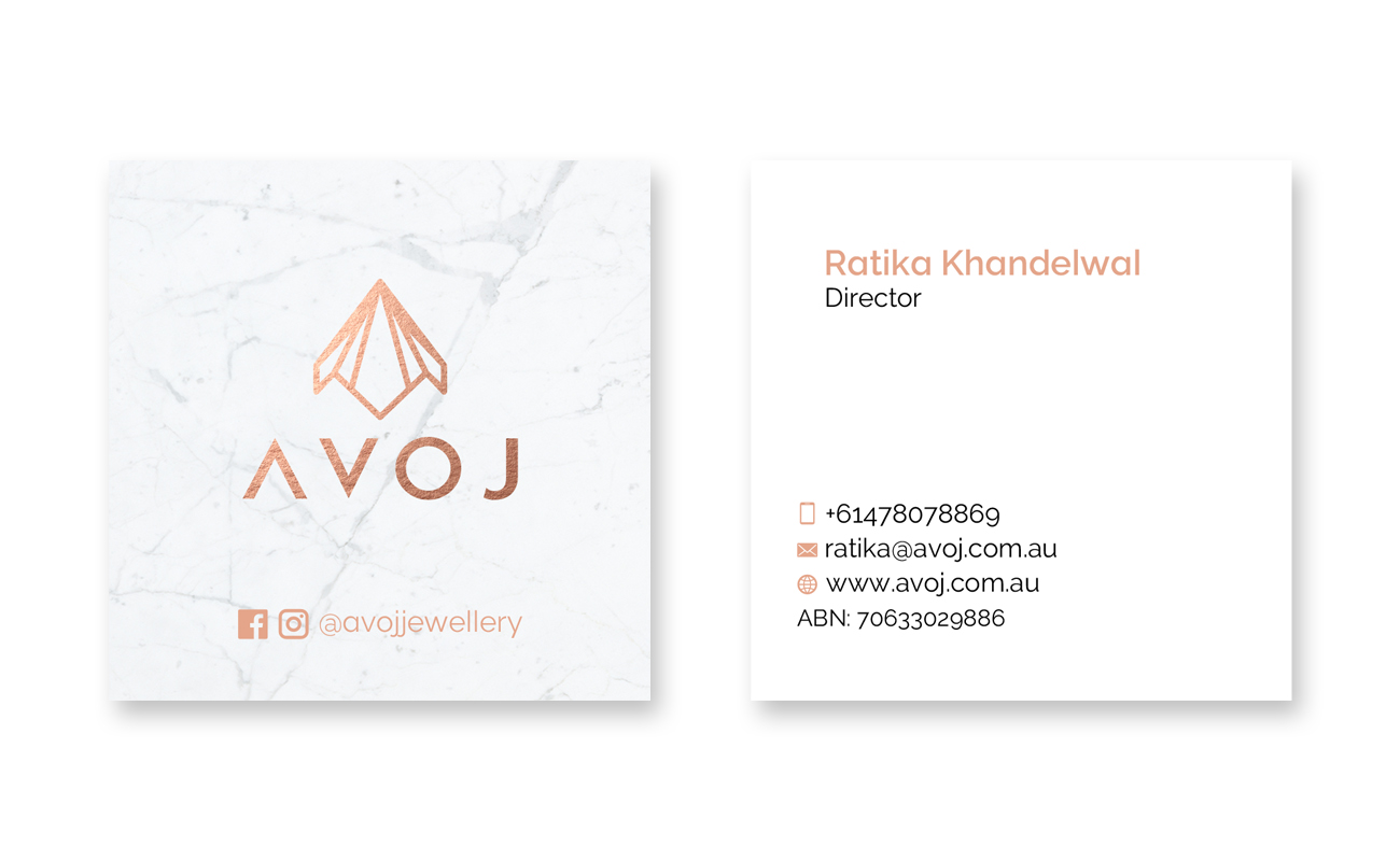 Business Card Design by JohnM. for AVOJ | Design #15473248