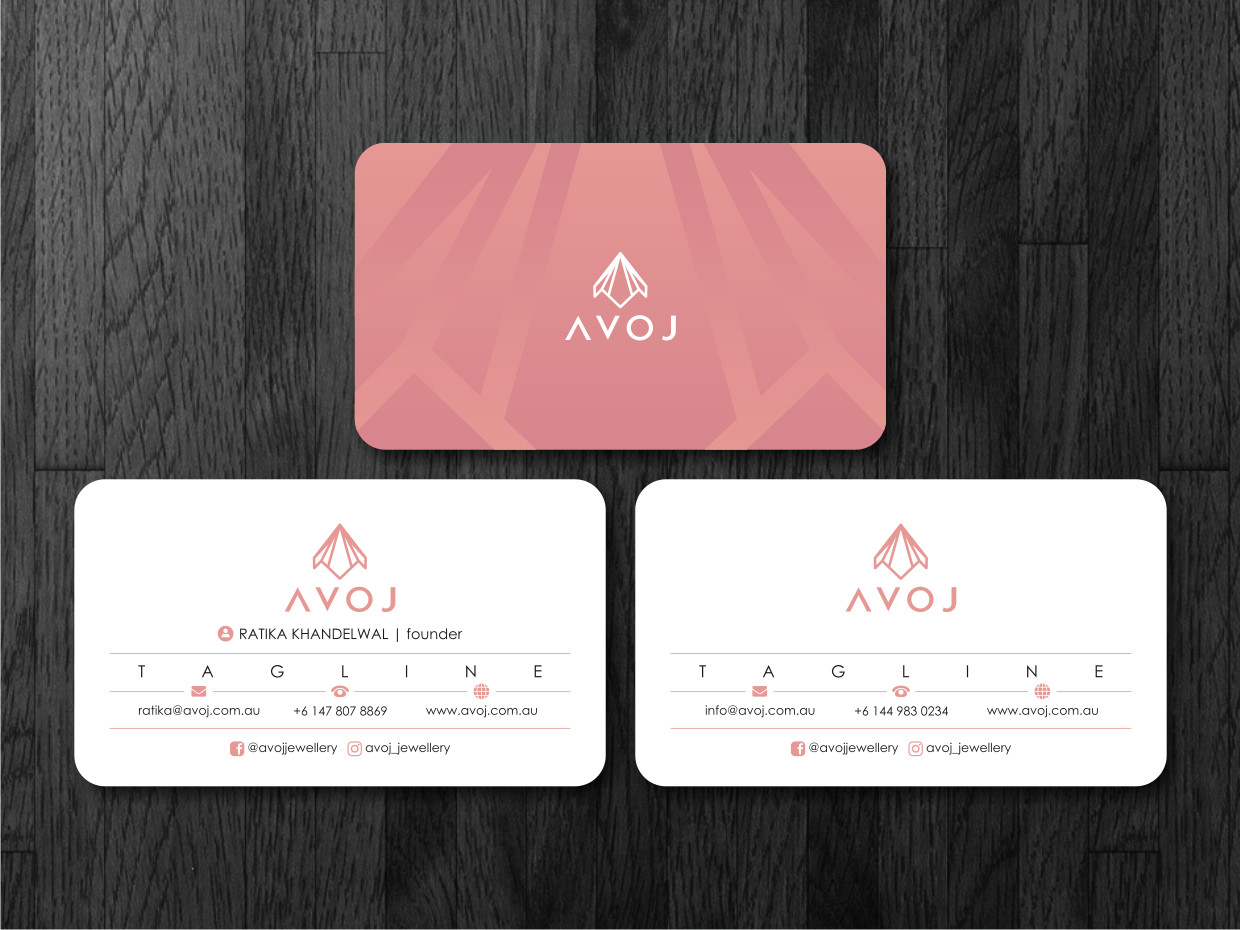 Business Card Design by Atvento Graphics for AVOJ | Design #15344199