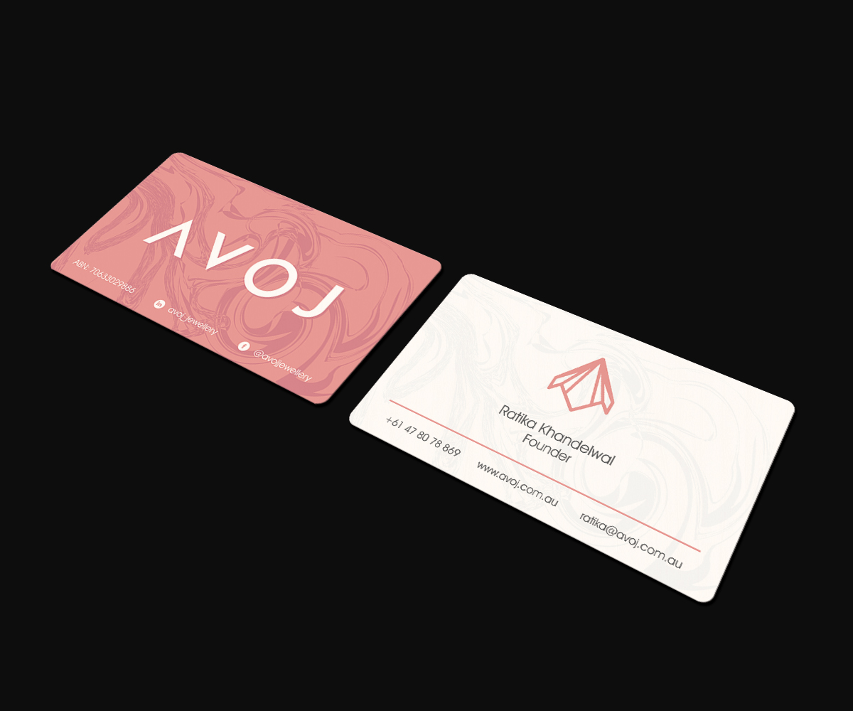 Business Card Design by JK18 for AVOJ | Design #15358175