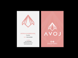 Business Card Design by Creations Box 2015 for AVOJ | Design: #15363537