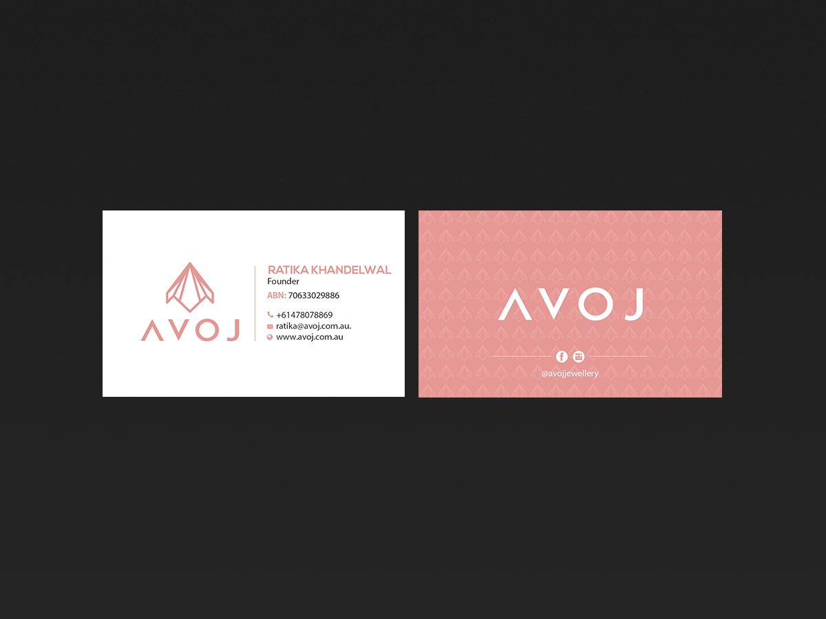 Diseño de Tarjeta de Presentación por Creations Box 2015 para AVOJ | Diseño #15363541