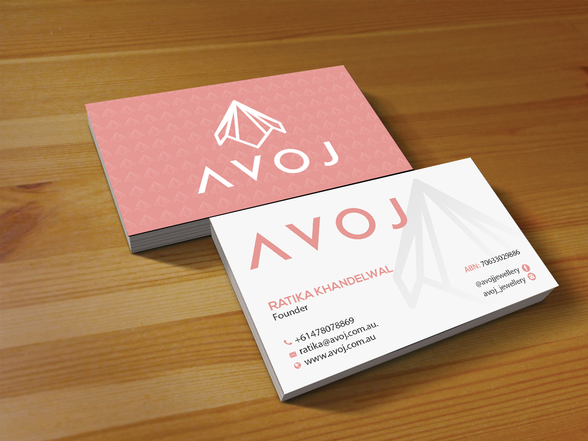 Business Card Design by Creations Box 2015 for AVOJ | Design #15363545