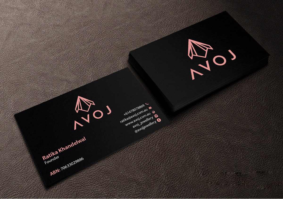 Business Card Design by Creations Box 2015 for AVOJ | Design #15368485