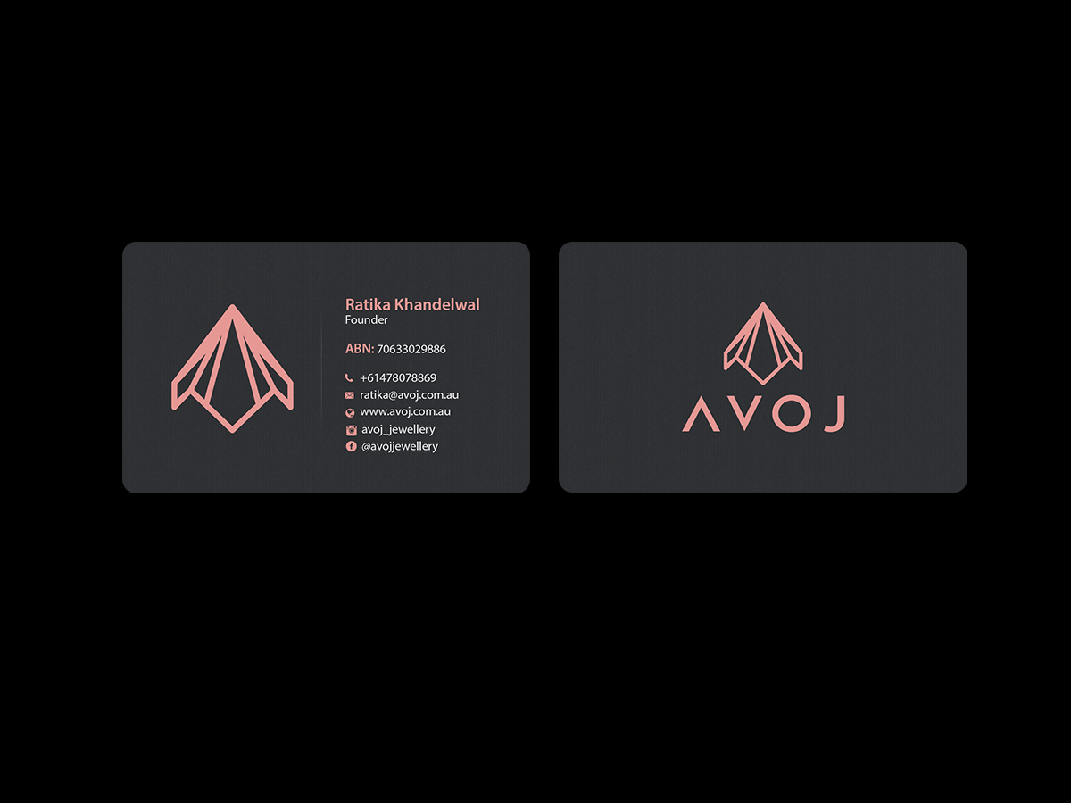 Business Card Design by Creations Box 2015 for AVOJ | Design #15368488
