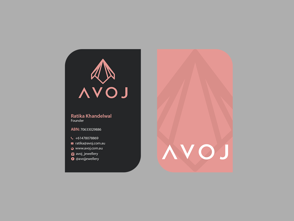 Business Card Design by Creations Box 2015 for AVOJ | Design #15368491