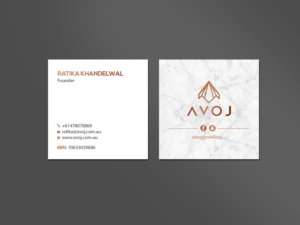 Business Card Design by Creations Box 2015 for AVOJ | Design: #15464452
