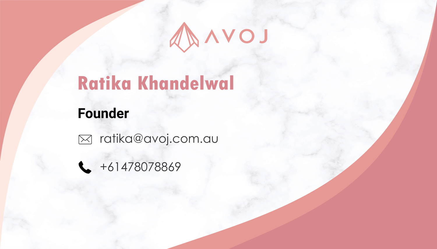 Business Card Design by Billy Halim for AVOJ | Design #15437481