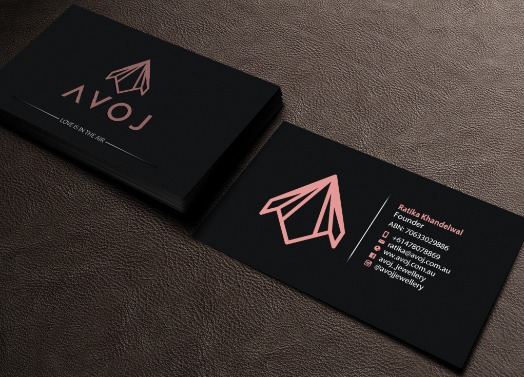 Business Card Design by Brand aid for AVOJ | Design #15377693