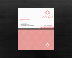 Business Card Design by chandrayaan.creative for AVOJ | Design: #15363472