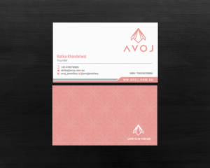 Business Card Design by chandrayaan.creative for AVOJ | Design: #15363473