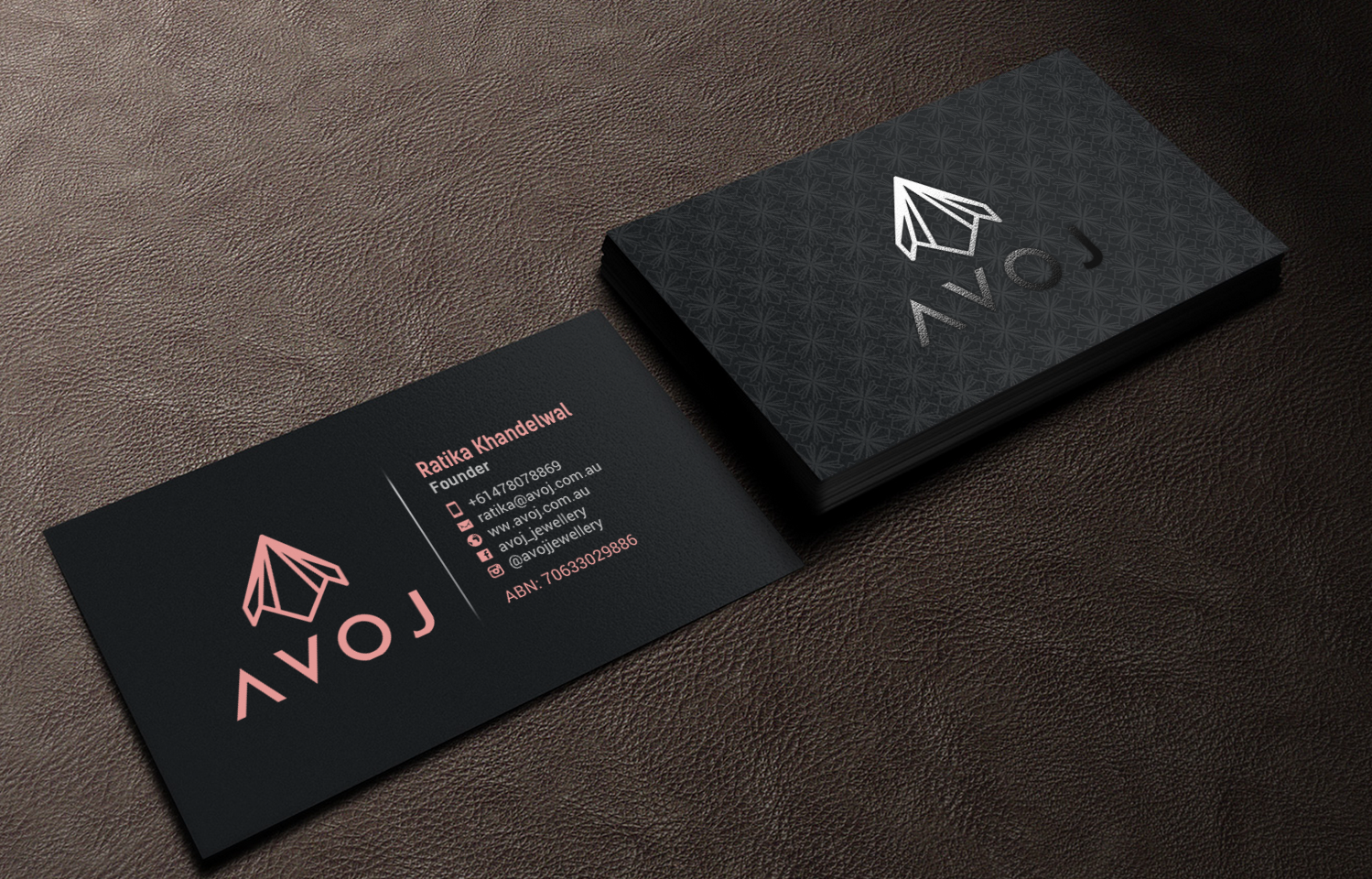 Business Card Design by chandrayaan.creative for AVOJ | Design #15377348