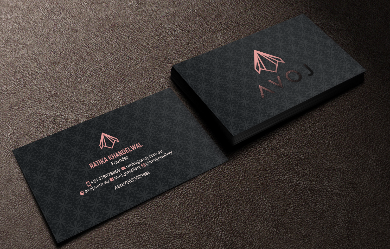Business Card Design by chandrayaan.creative for AVOJ | Design #15377352