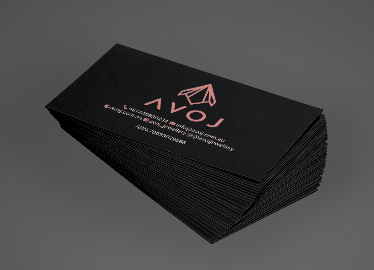 Business Card Design by chandrayaan.creative for AVOJ | Design #15377354