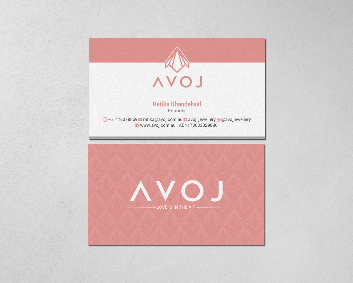 Business Card Design by chandrayaan.creative for AVOJ | Design #15377365