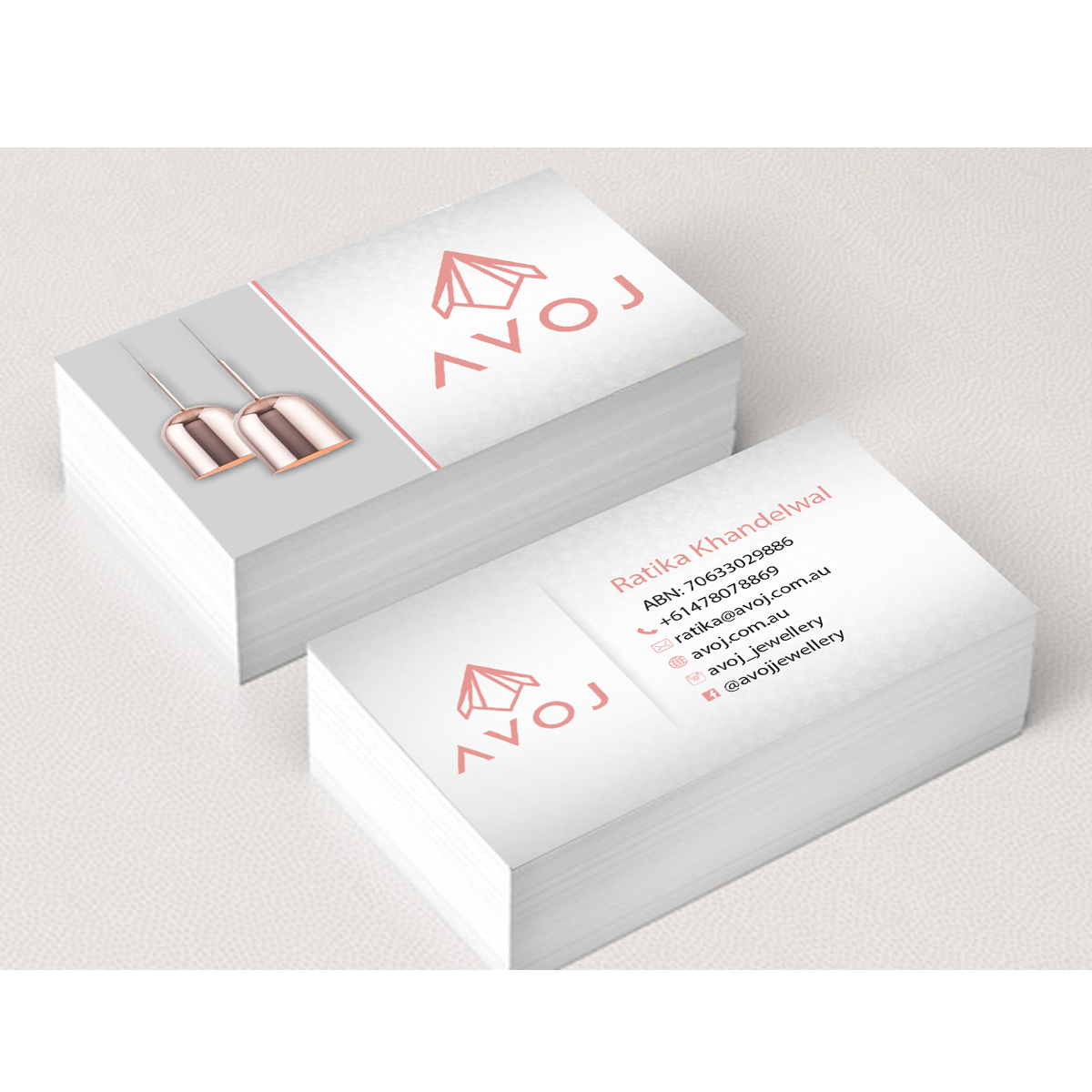 Business Card Design by Deepak_9_Malhotra for AVOJ | Design #15469360