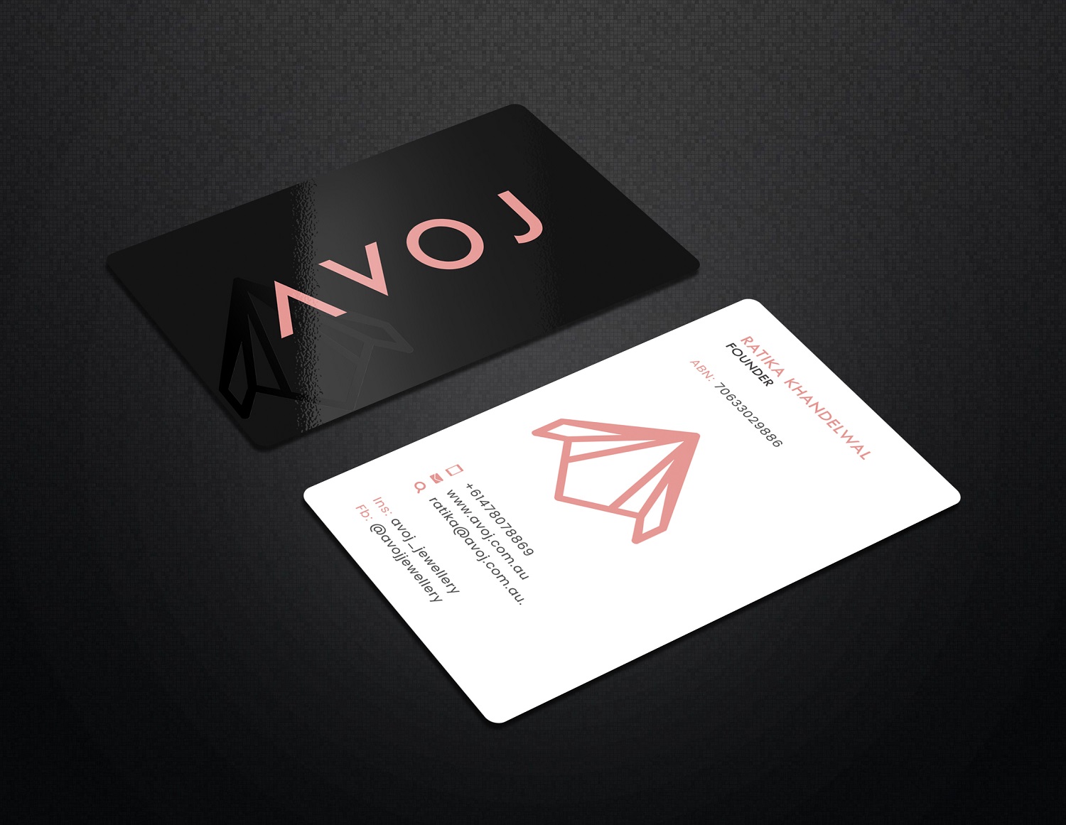 Business Card Design by Graphic Flame for AVOJ | Design #15347899